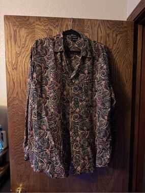 Men's Paisley Long-Sleeve Dress Shirt - Multicolor